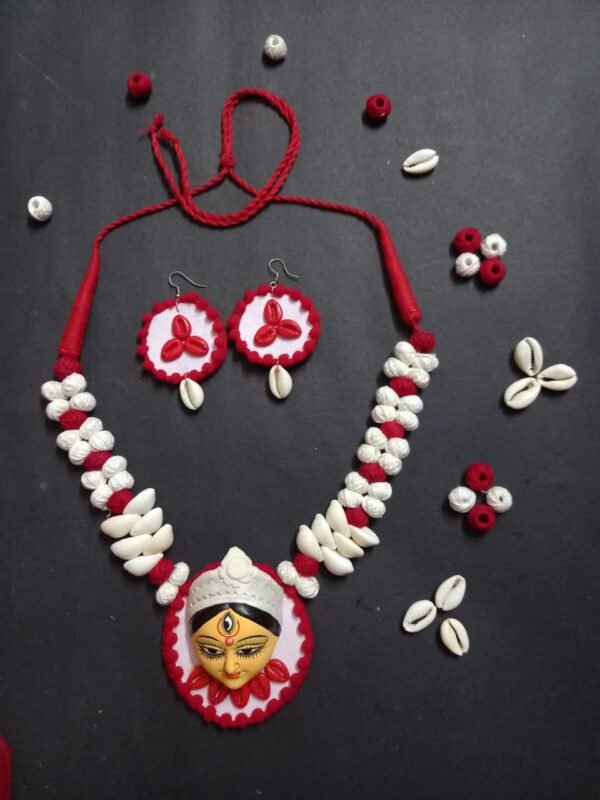 Traditional Maa Durga Jewellery Set (1 Necklace, Earrings