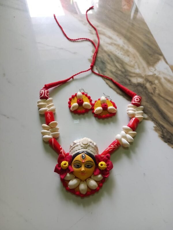 Traditional Maa Durga Jewellery Set (1 Necklace and Earrings)