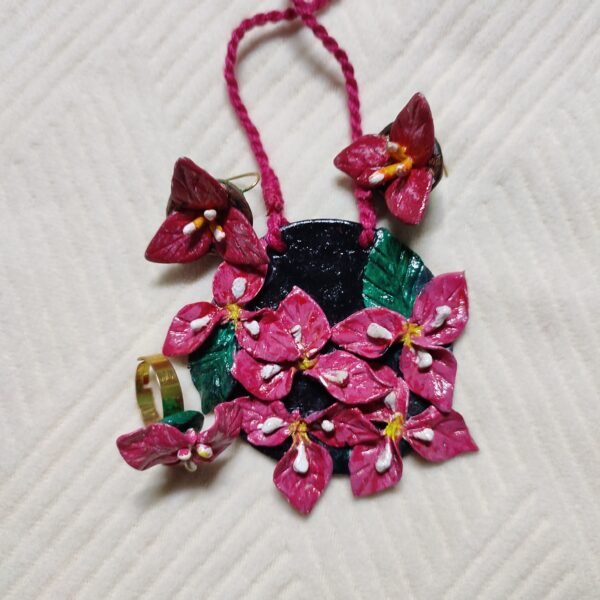 Paper flower pendant set - Image 2